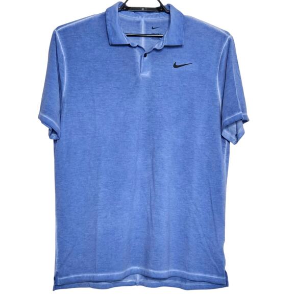 Mens Polo Shirt Lot Size Large Golf Nike Under Armout Dri-Fit Blue White - Picture 7 of 10